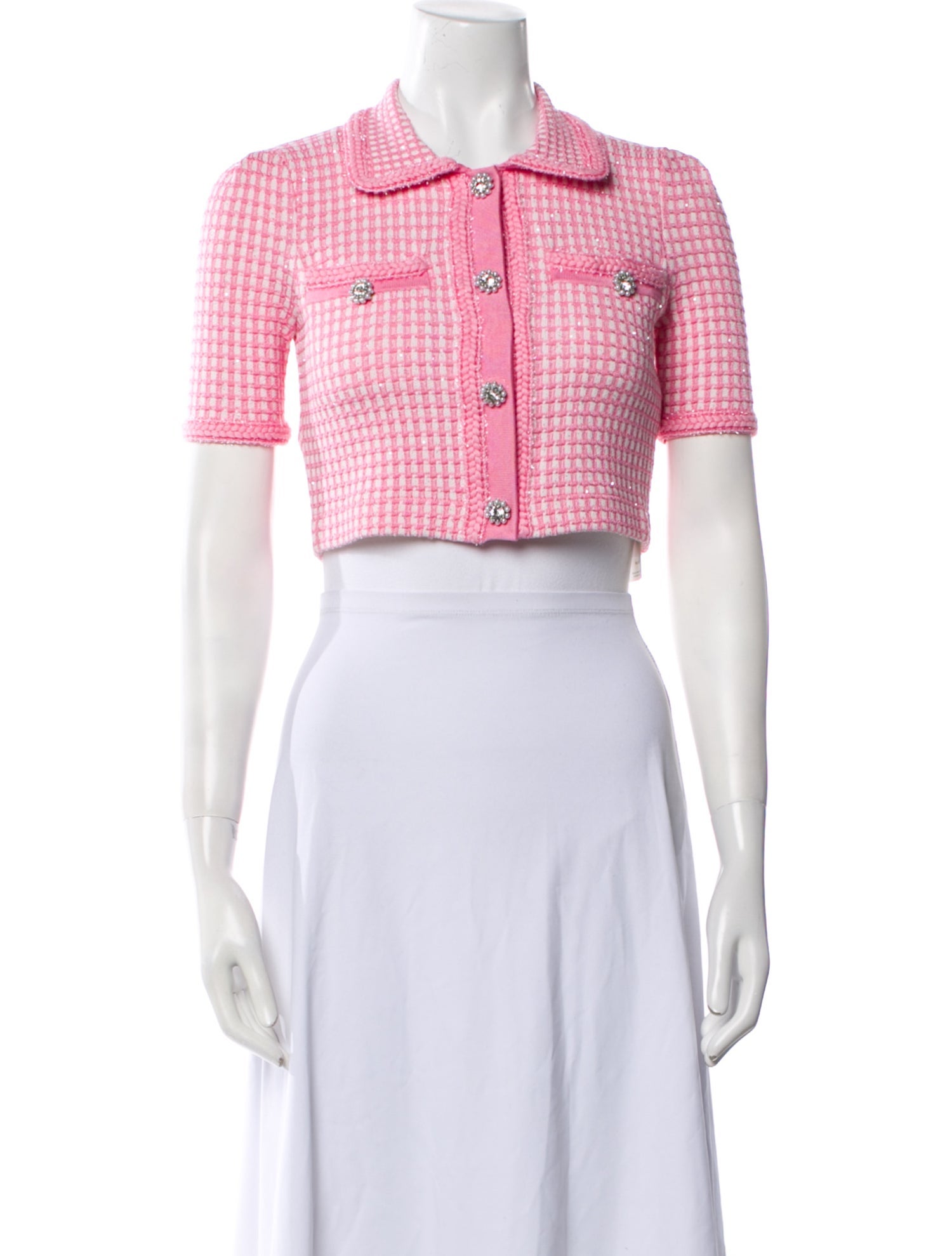 Self-Portrait Plaid Print Bolero