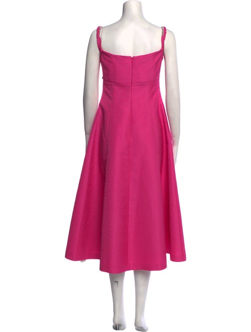 Self-Portrait Square Neckline Midi Length Dress