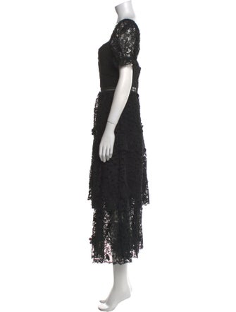 Self-Portrait Lace Pattern Knee-Length Dress