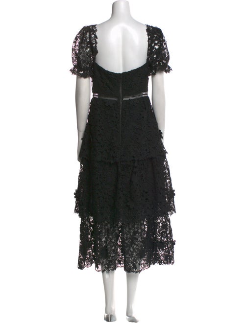 Self-Portrait Lace Pattern Knee-Length Dress