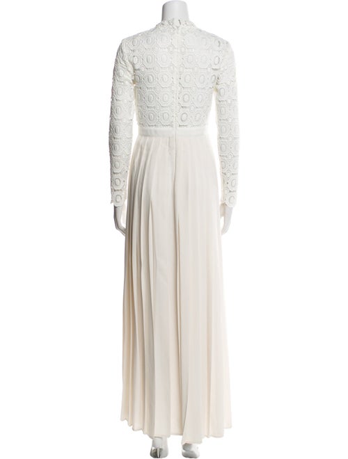 Self-Portrait Mock Neck Long Dress