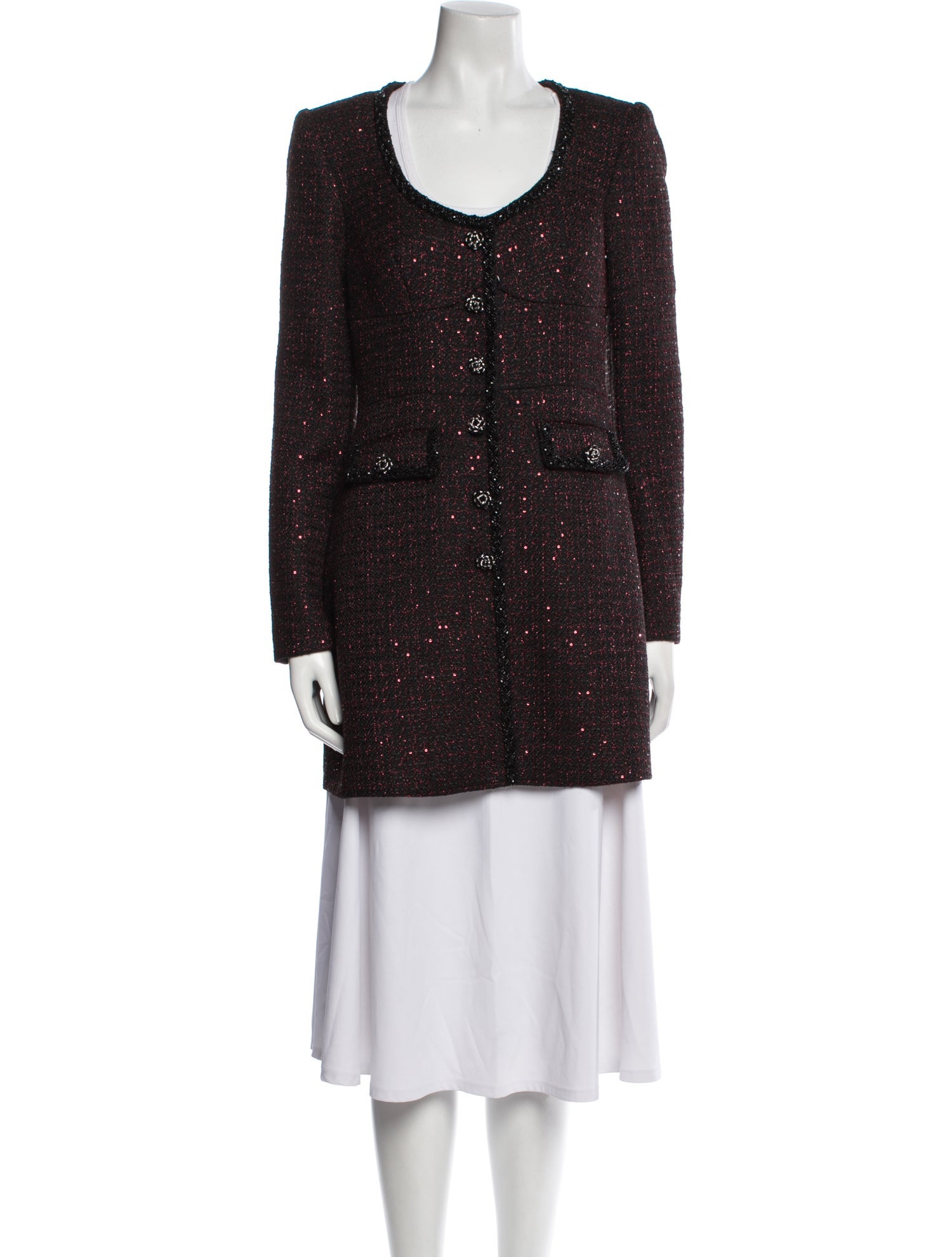 Self-Portrait Tweed Pattern Coat