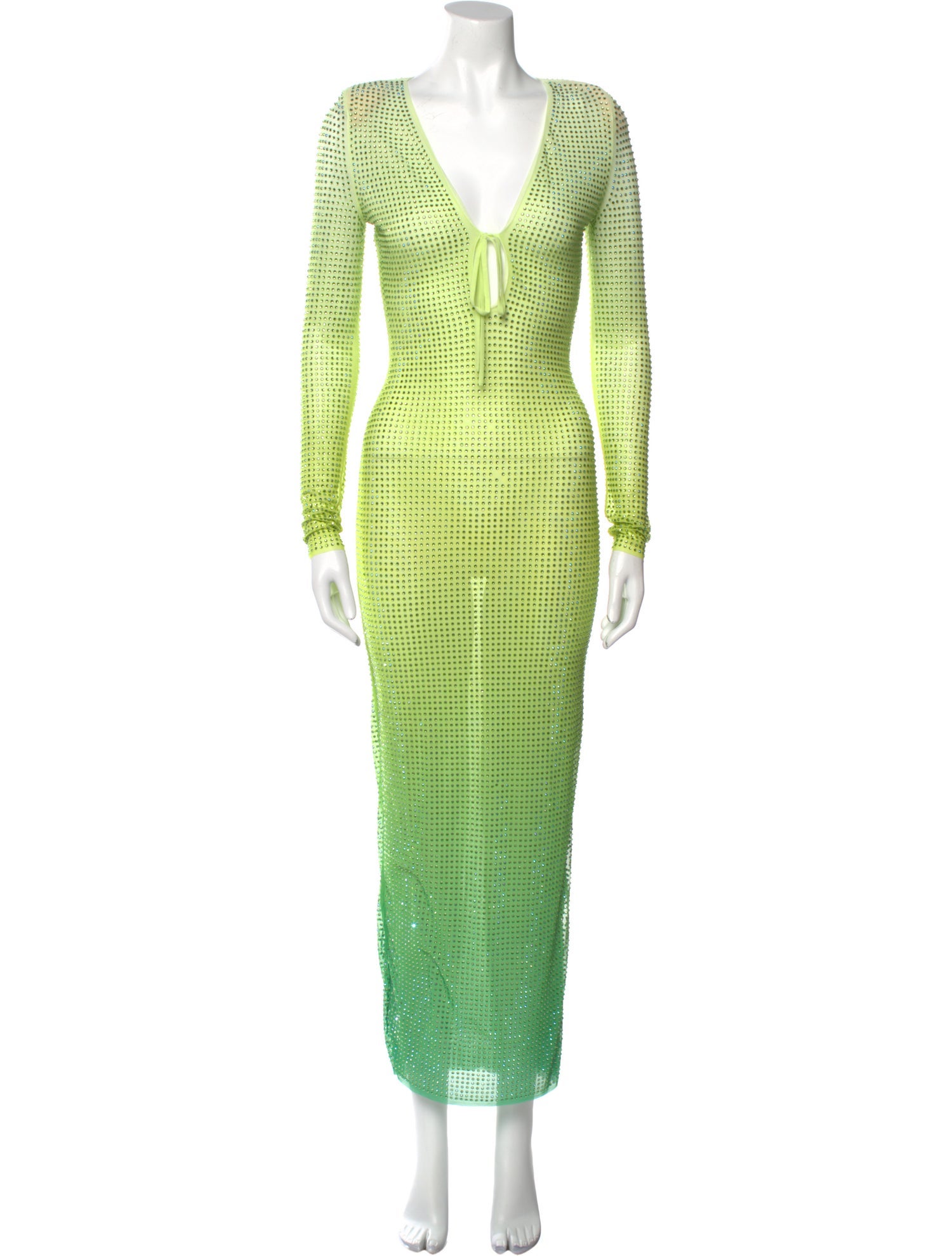 Self-Portrait V-Neck Long Dress