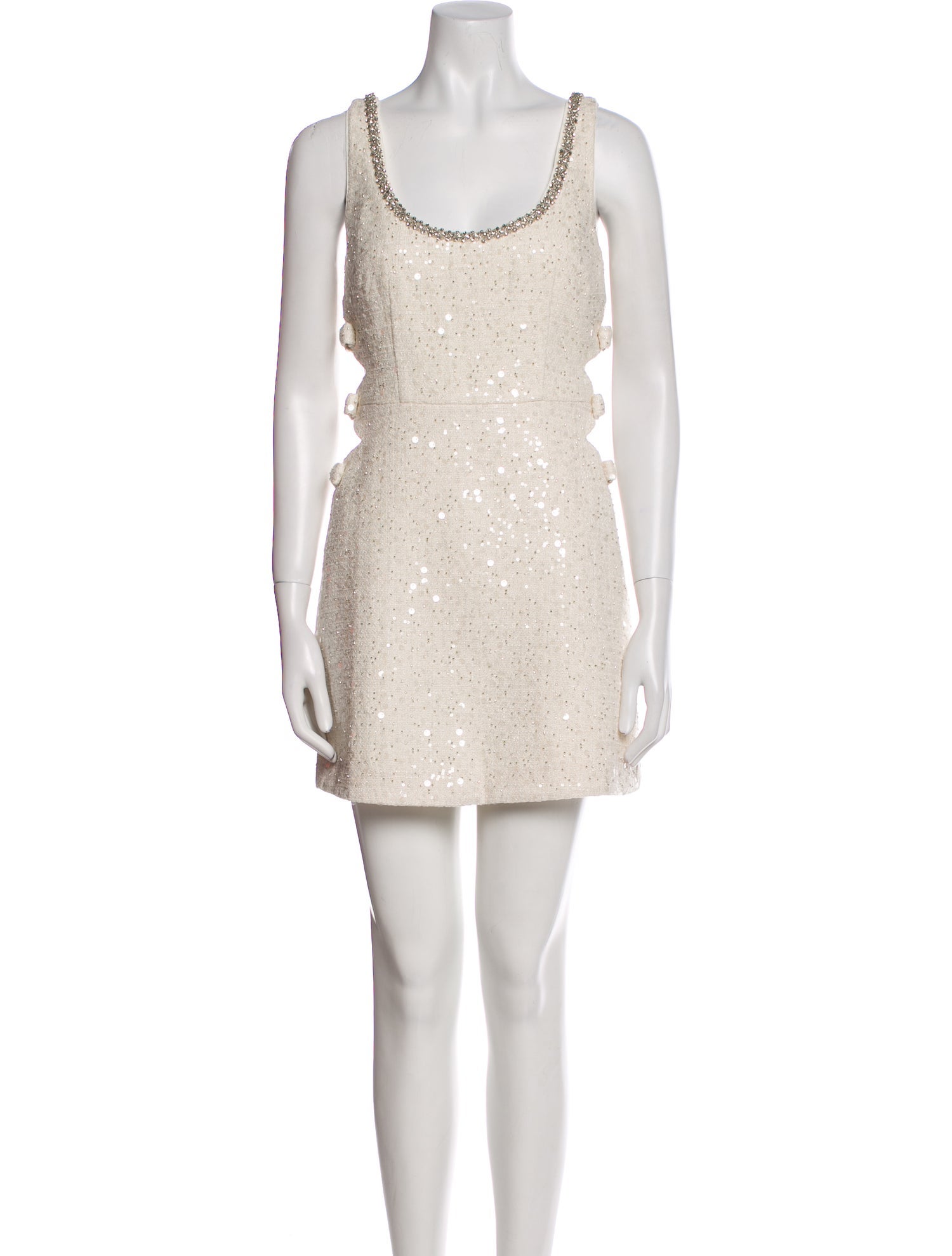 Self-Portrait Scoop Neck Mini Dress