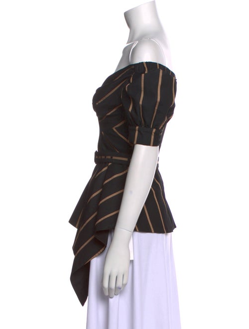 Self-Portrait Striped Off-The-Shoulder Top