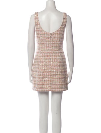 Self-Portrait Tweed Pattern Mini Dress