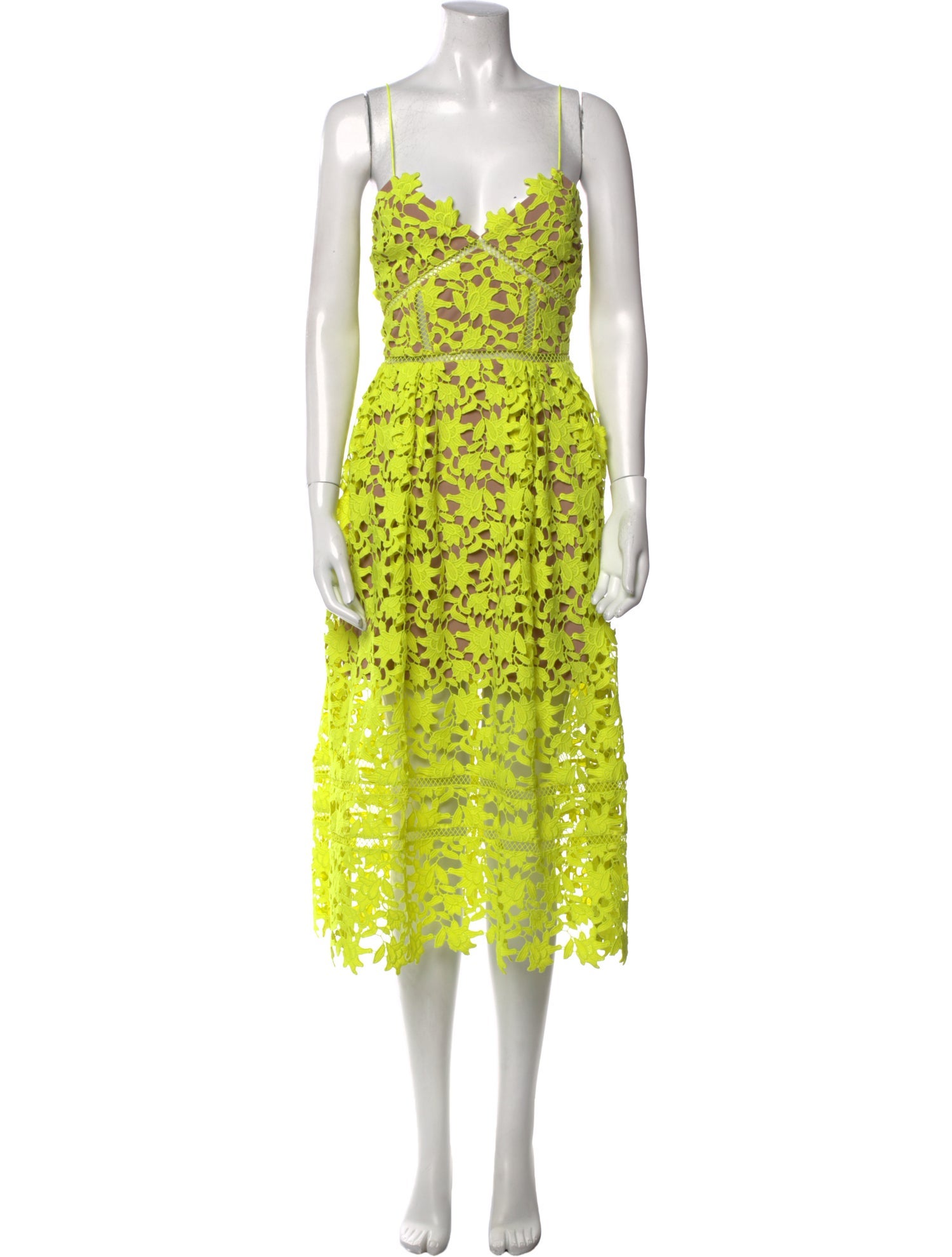 Self-Portrait Lace Pattern Long Dress