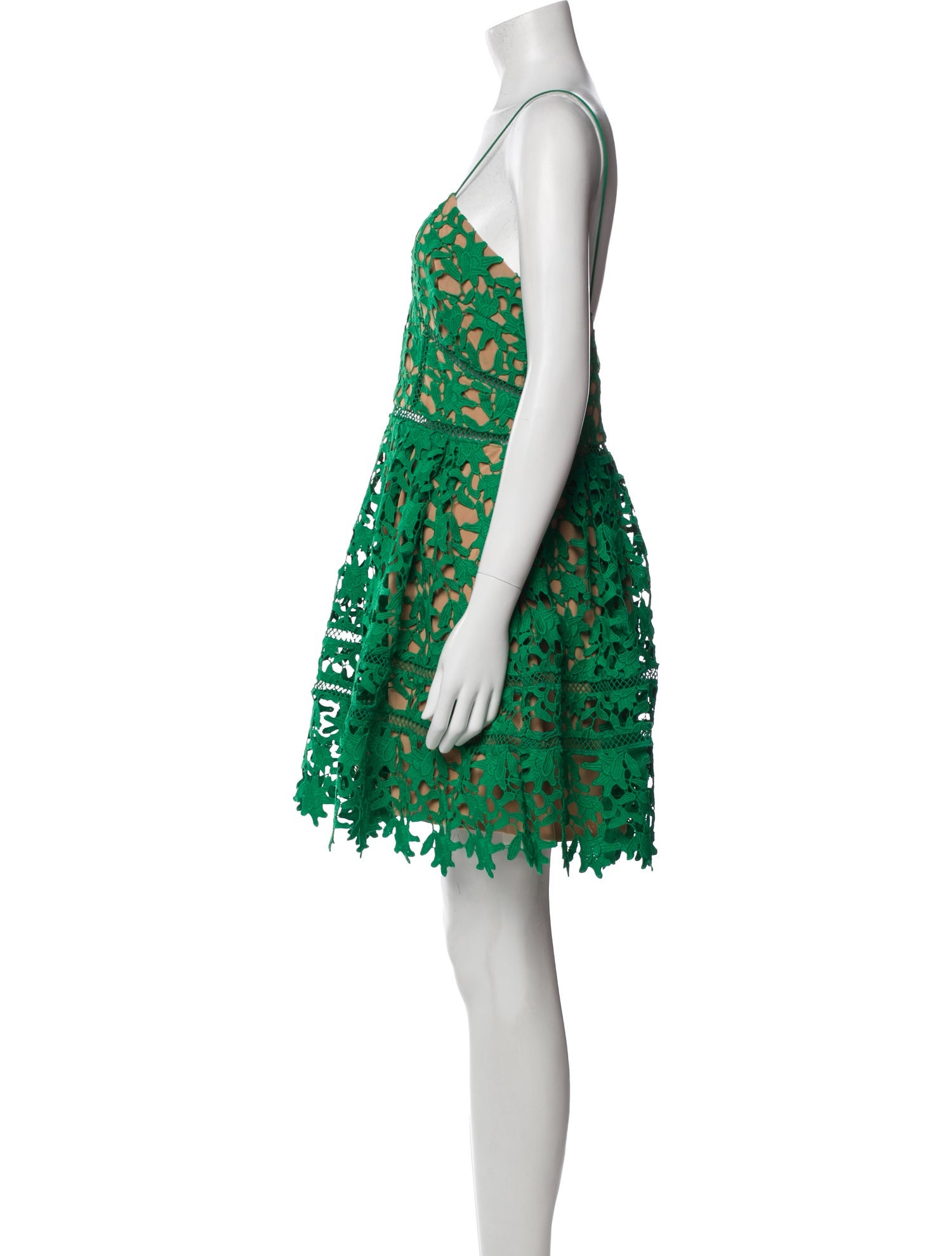 Self-Portrait Lace Pattern Mini Dress