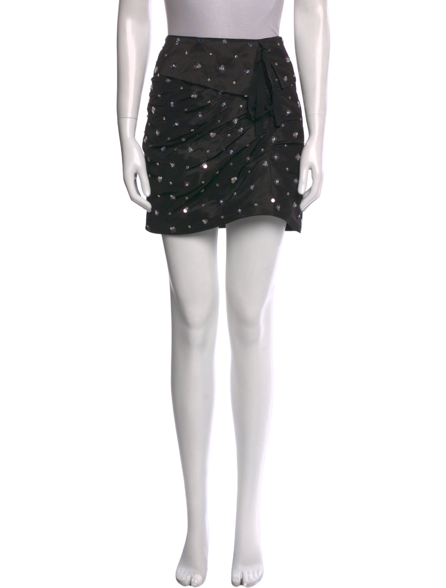 Self-Portrait Sequin Embellishments Mini Skirt