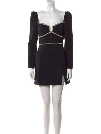 Self-Portrait Square Neckline Mini Dress