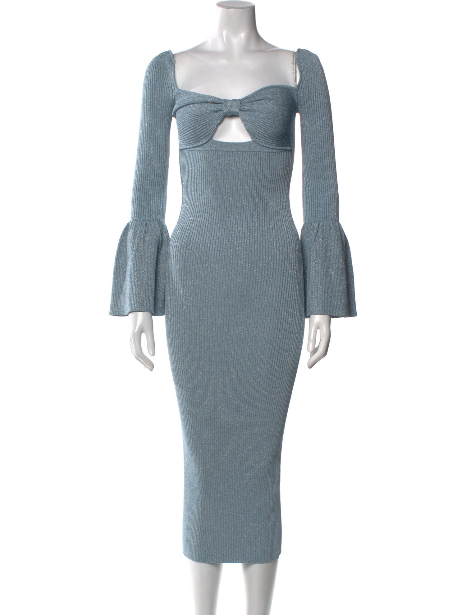 Self-Portrait Square Neckline Long Dress