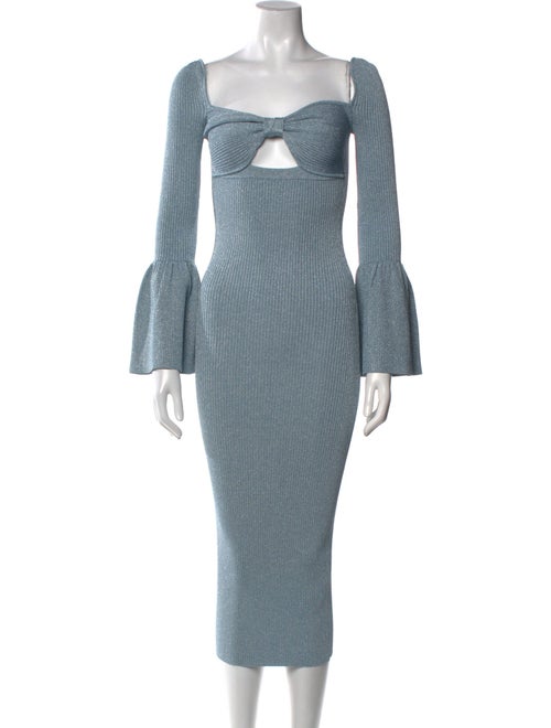 Self-Portrait Square Neckline Long Dress