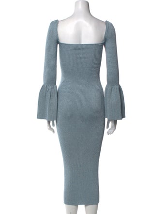 Self-Portrait Square Neckline Long Dress