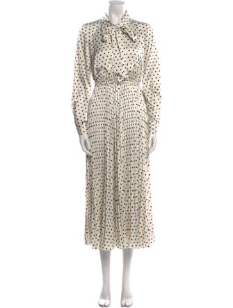 Self-Portrait Polka Dot Print Long Dress