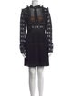 Self-Portrait Lace Pattern Mini Dress