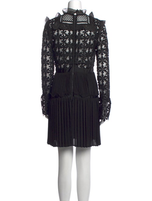 Self-Portrait Lace Pattern Mini Dress