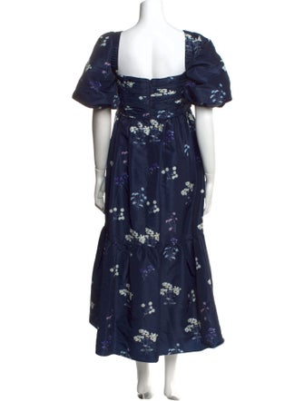 Self-Portrait Floral Print Long Dress