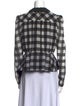 Self-Portrait Plaid Print Long Sleeve Button-Up Top