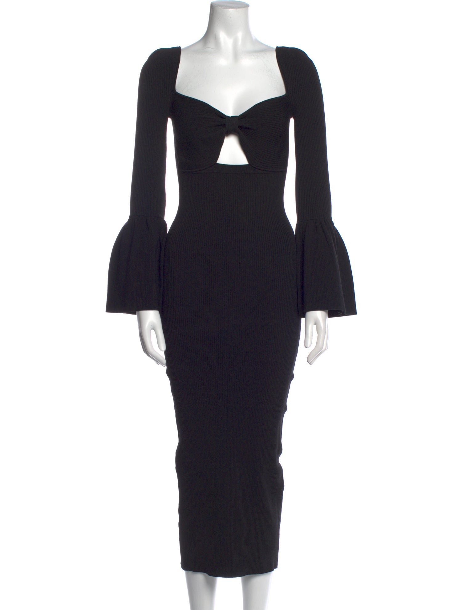 Self-Portrait V-Neck Midi Length Dress