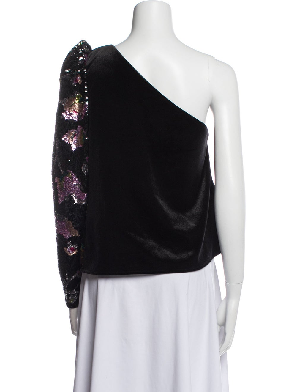 Self-Portrait Patterned One-Shoulder Top - image 3