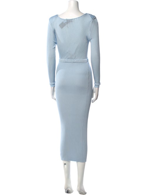 Self-Portrait Bateau Neckline Long Dress