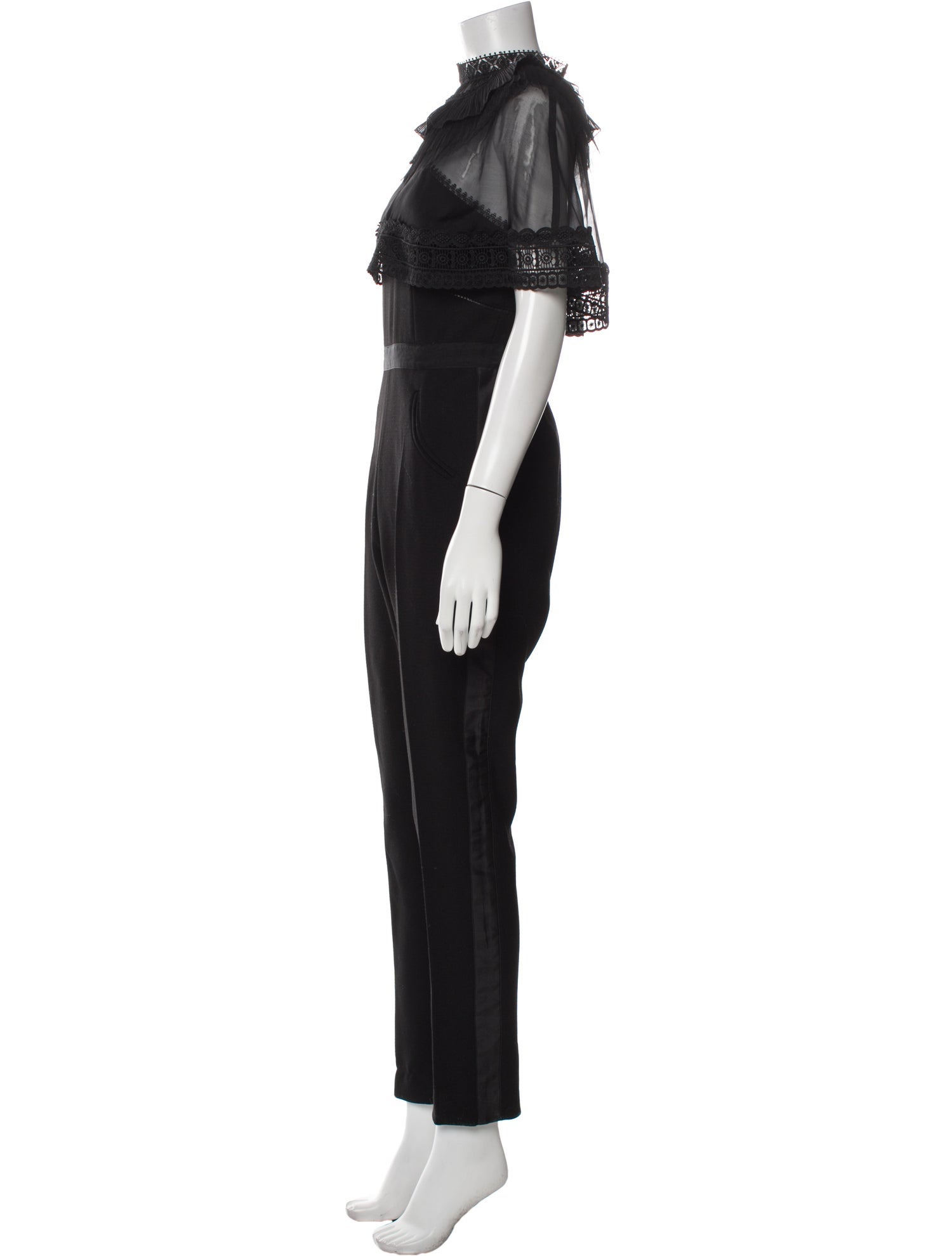 Self-Portrait Mock Neck Mini Dress