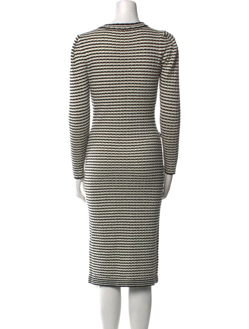 Self-Portrait Striped Midi Length Dress