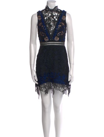 Self-Portrait Lace Pattern Knee-Length Dress