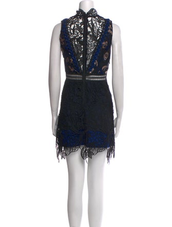Self-Portrait Lace Pattern Knee-Length Dress