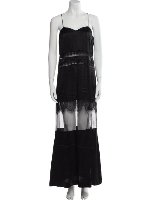 Self-Portrait Silk Long Dress