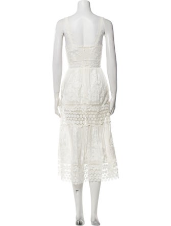 Self-Portrait V-Neck Long Dress