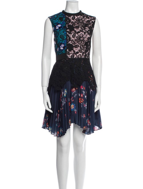 Self-Portrait Floral Print Mini Dress