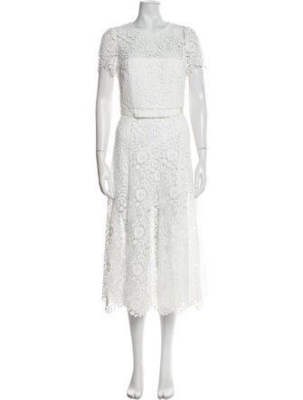 Self-Portrait Lace Pattern Long Dress