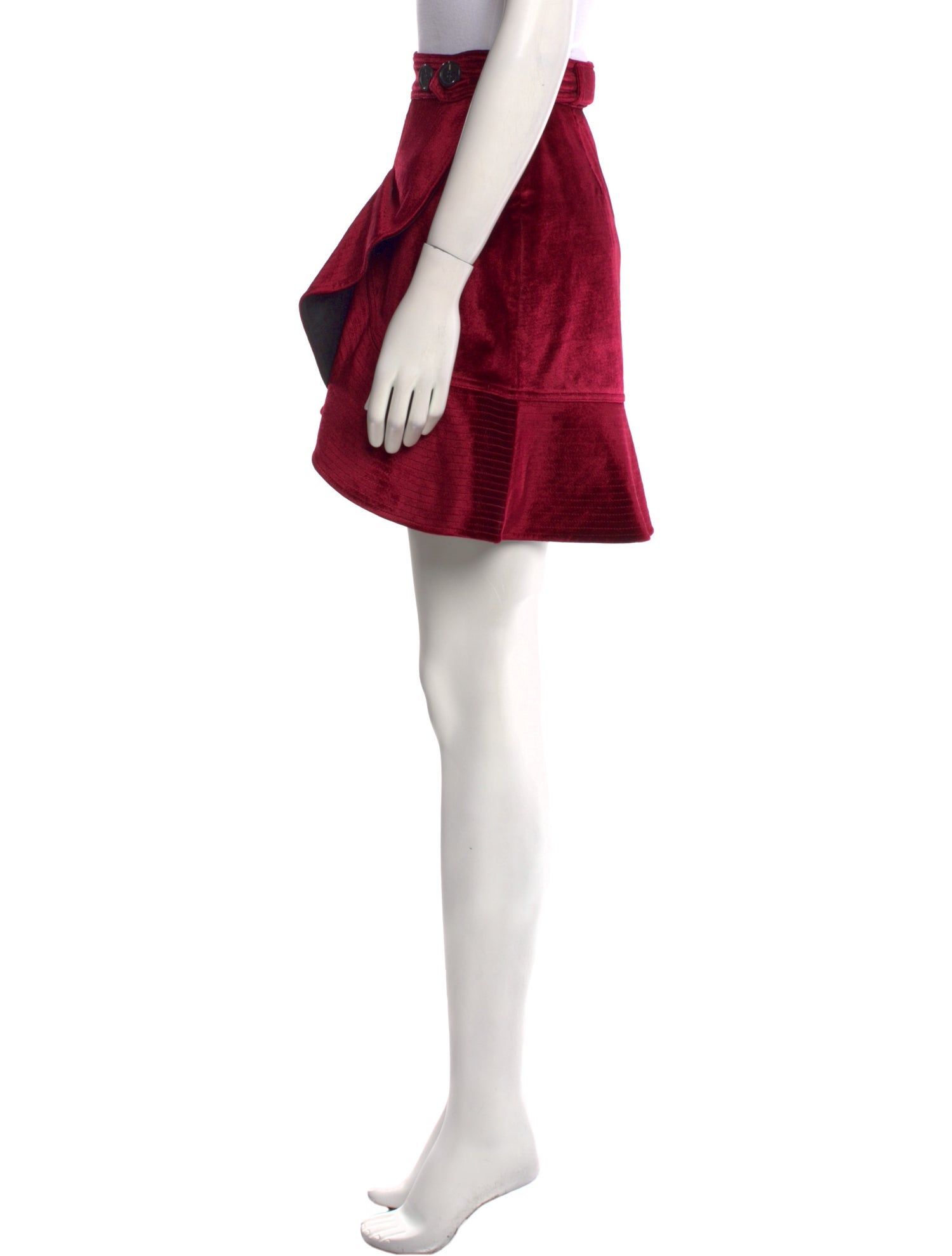 Self-Portrait Ruffle Embellishment Mini Skirt