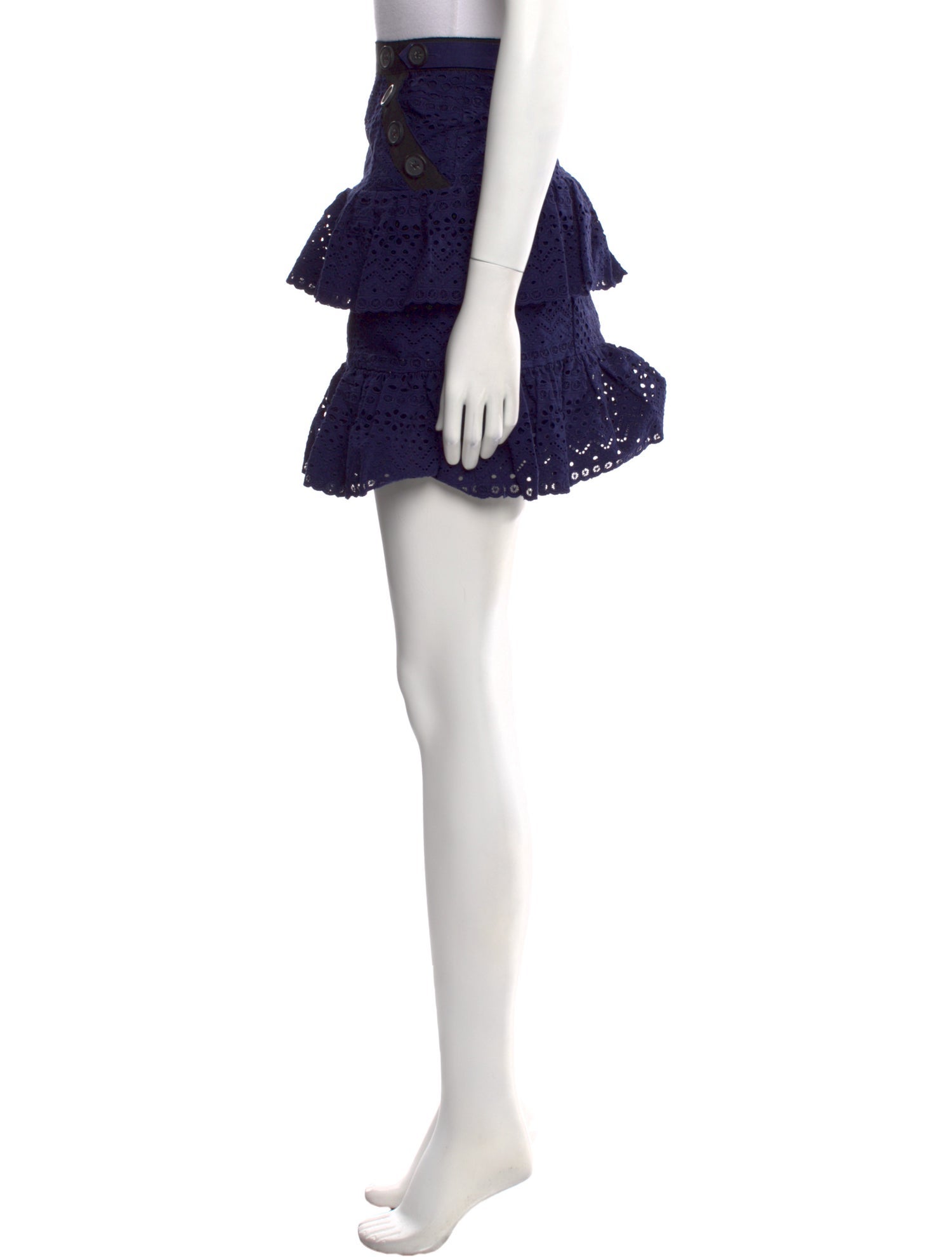 Self-Portrait Grosgrain Trim Mini Skirt