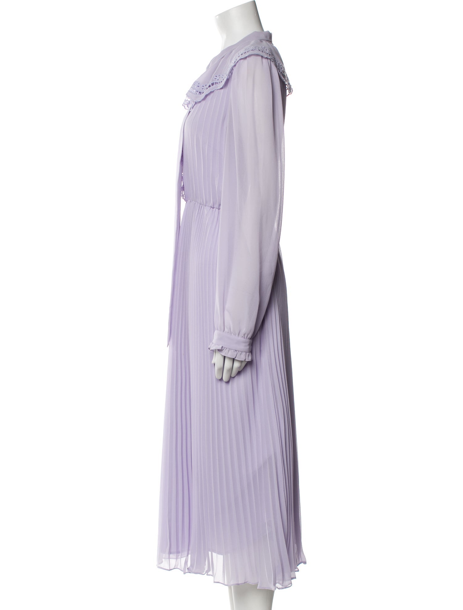 Self-Portrait Crew Neck Long Dress