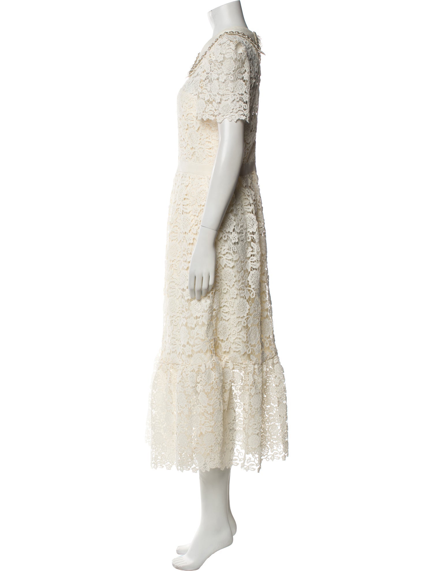 Self-Portrait Lace Pattern Long Dress