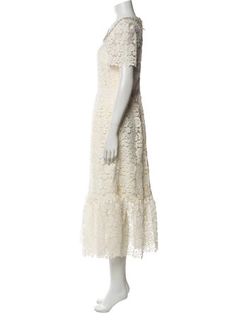 Self-Portrait Lace Pattern Long Dress
