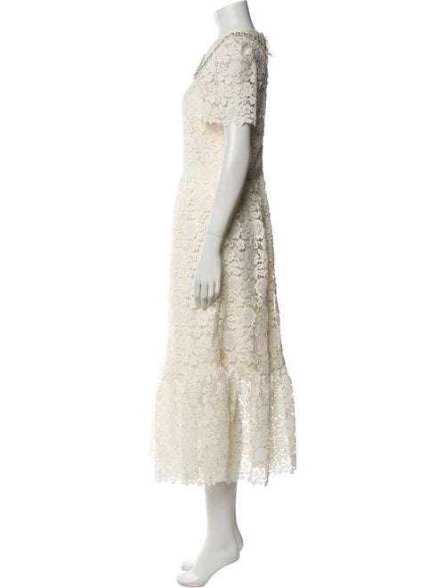 Self-Portrait Lace Pattern Long Dress