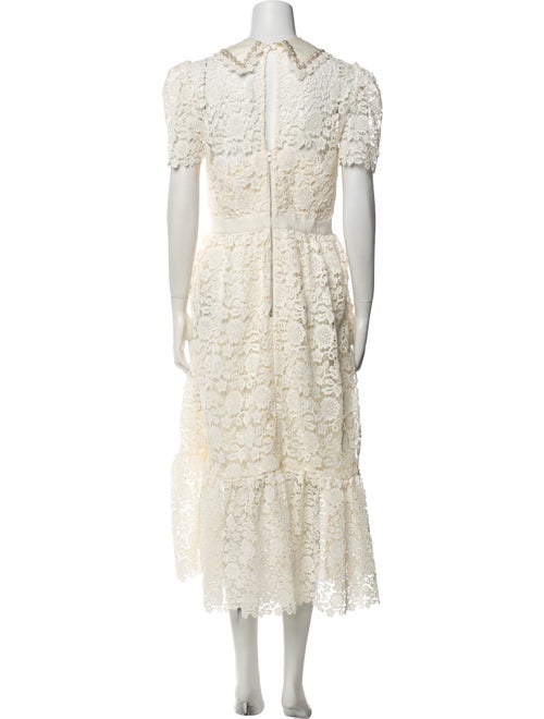 Self-Portrait Lace Pattern Long Dress