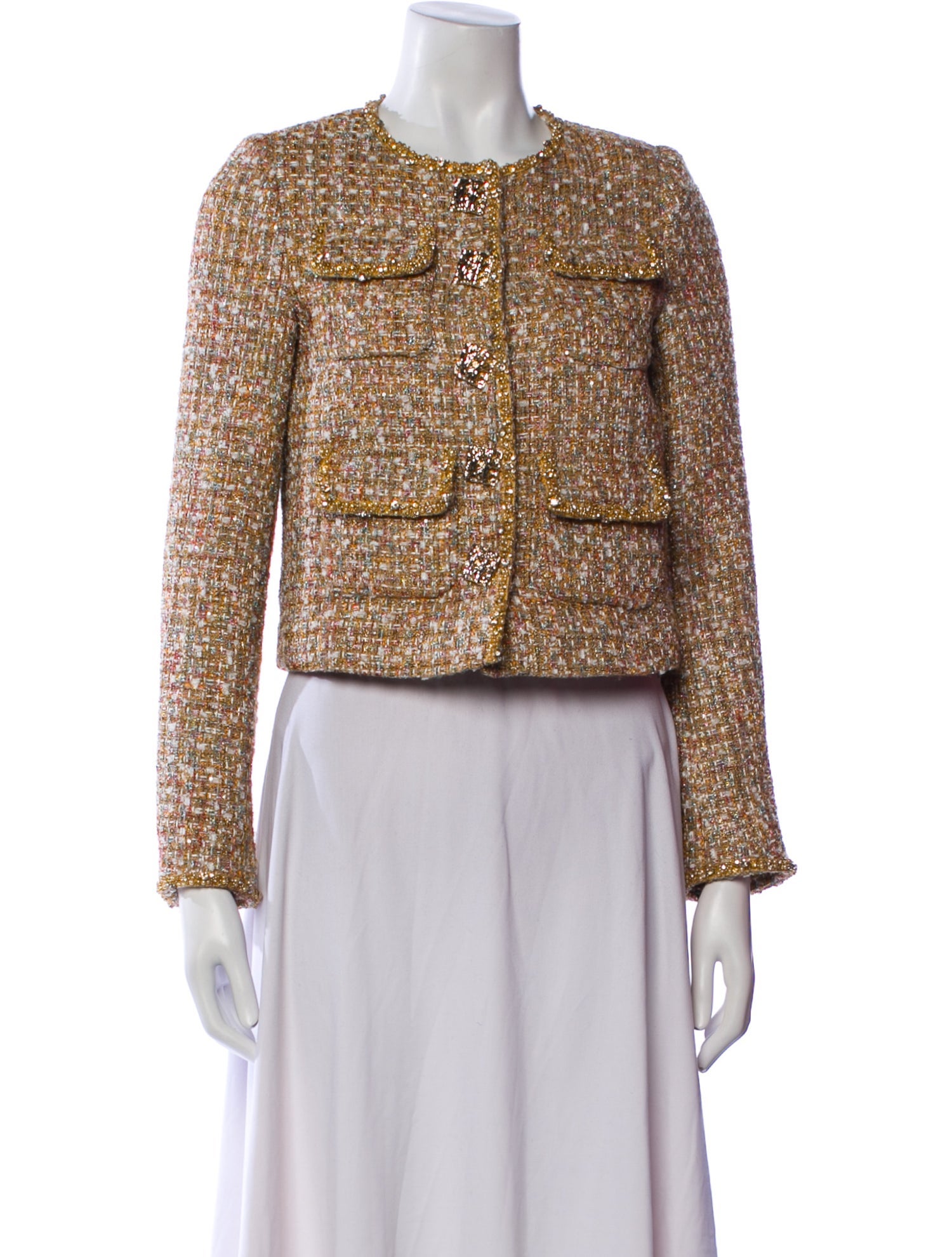 Self-Portrait Tweed Pattern Evening Jacket