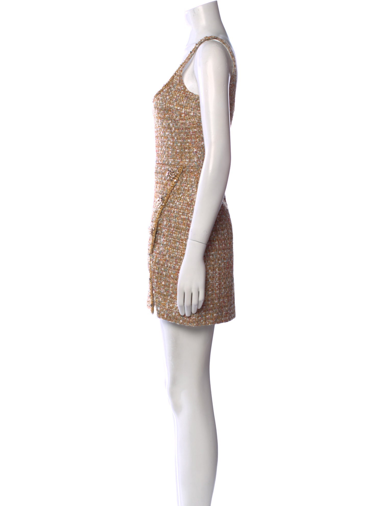 Self-Portrait Scoop Neck Mini Dress