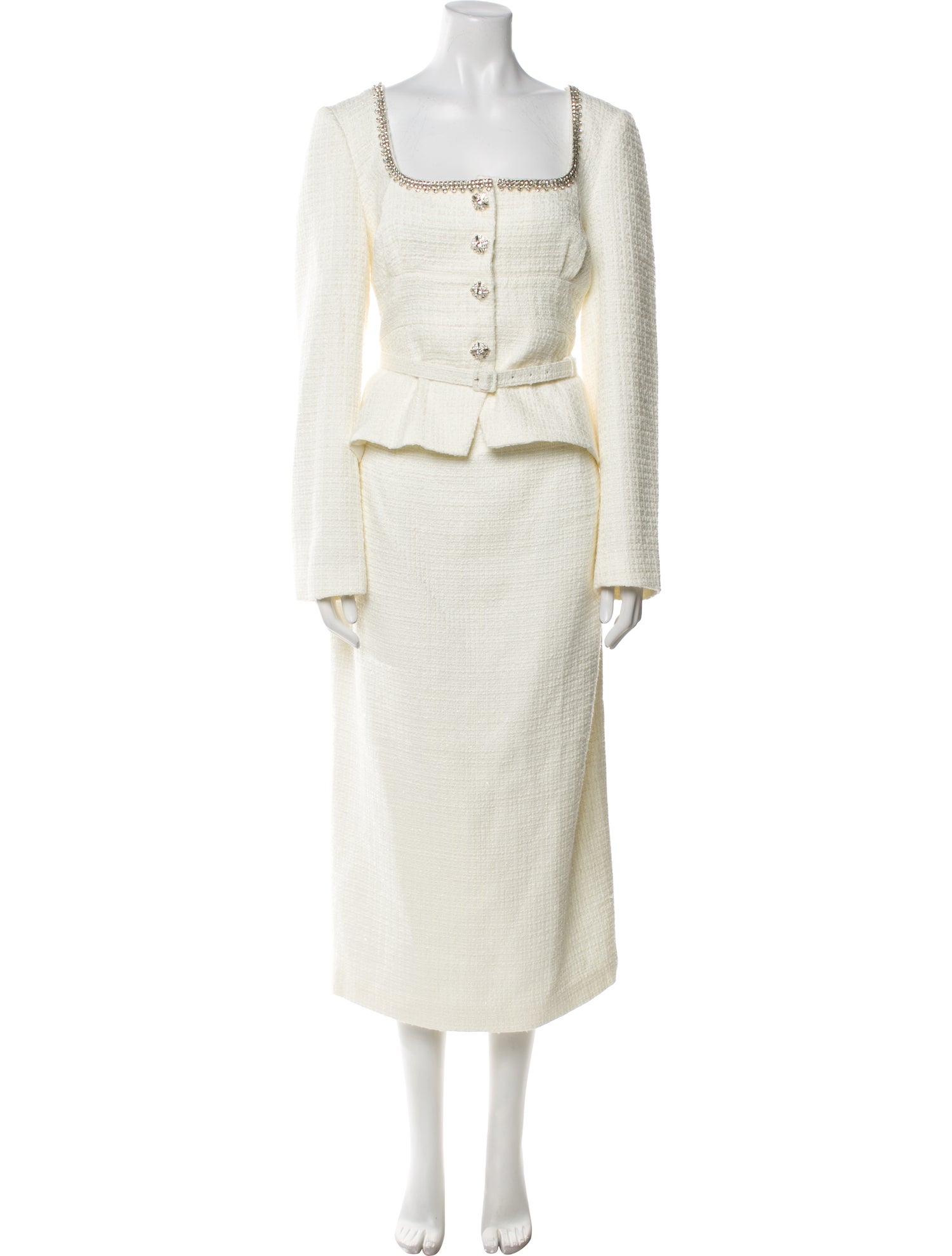 Self-Portrait Square Neckline Long Dress