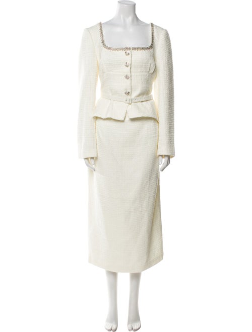 Self-Portrait Square Neckline Long Dress