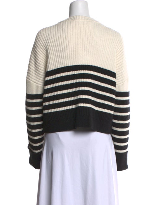 Self-Portrait Striped V-Neck Sweater
