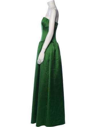 Self-Portrait Satin Long Dress