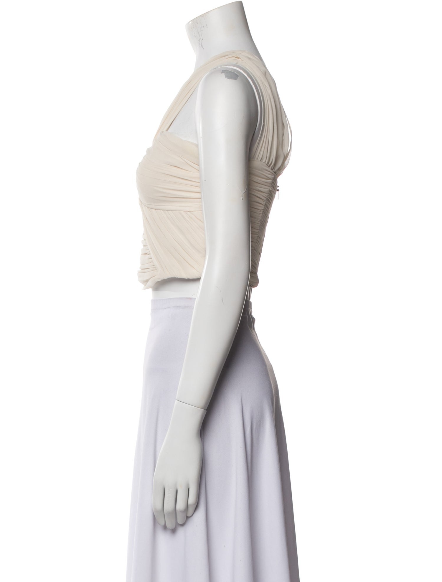 Self-Portrait V-Neck Sleeveless Crop Top