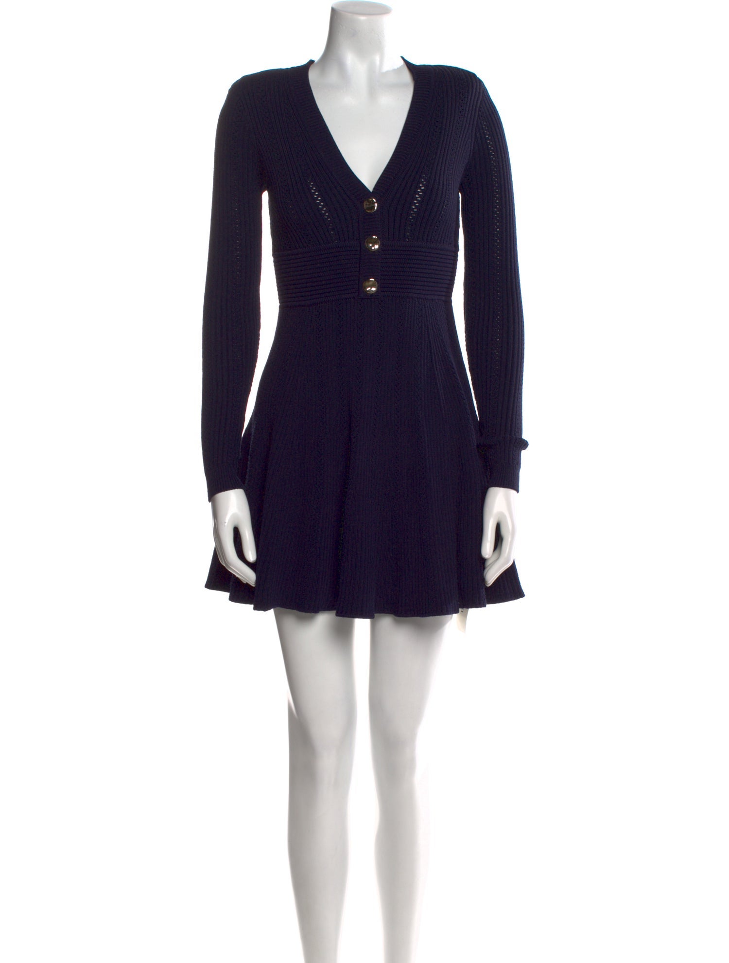 Self-Portrait V-Neck Mini Dress