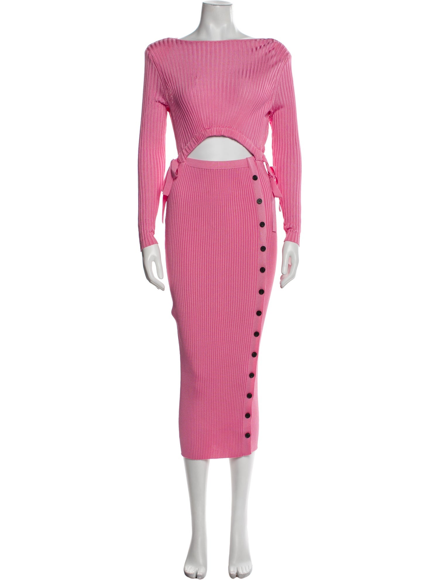 Self-Portrait Bateau Neckline Long Dress