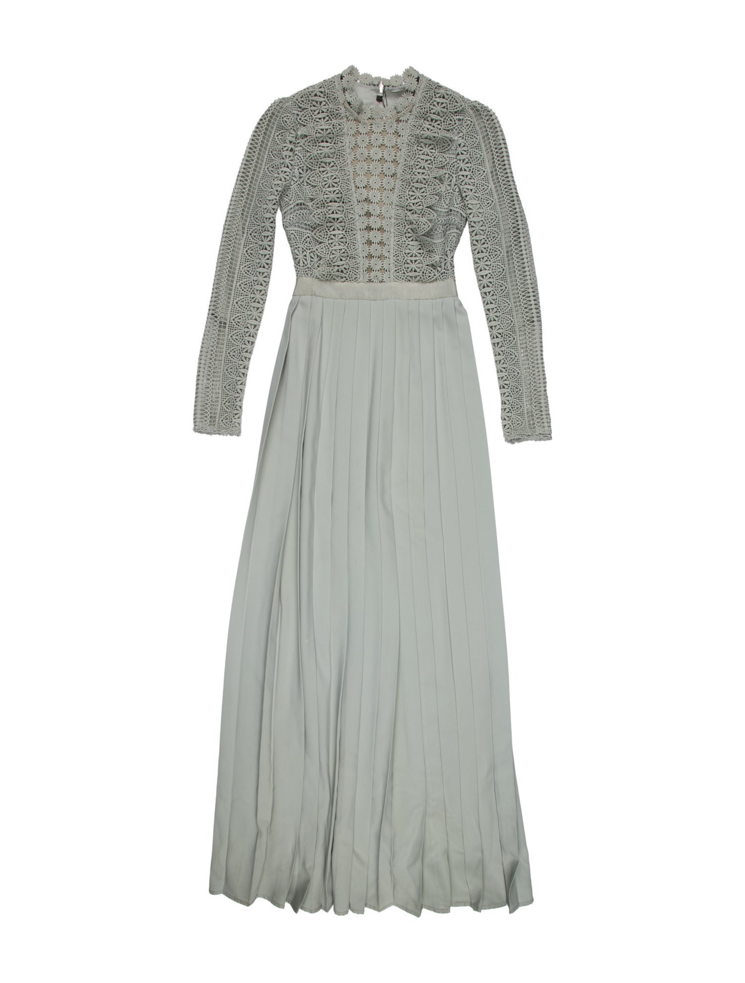 Self-Portrait Mock Neck Long Dress